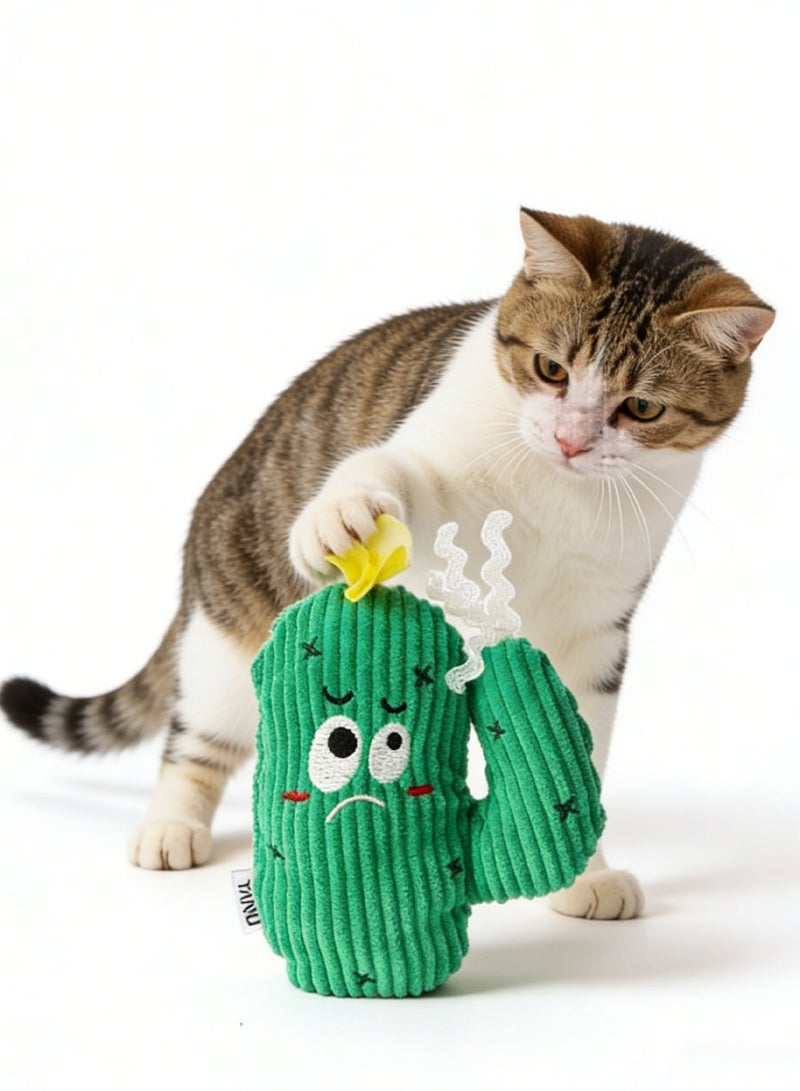 Kidle Cactus Cat Toy Entertainment Chew-Resistant Dog Chew Toy for Kitten - Image 1